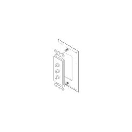 WP3GRCAWX Vanco Wallplate Triple RCA Y/R/B Decor White Bulk