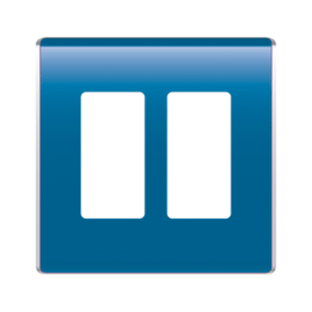 WP5002-CY Legrand On-Q 2-Gang Studio Wall Plate Cyan
