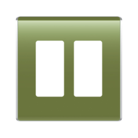 WP5002-MS Legrand On-Q 2-Gang Studio Wall Plate Moss
