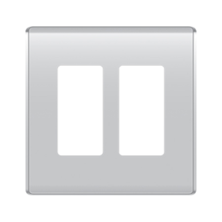 WP5002-TI Legrand On-Q 2-Gang Studio Wall Plate Titanium