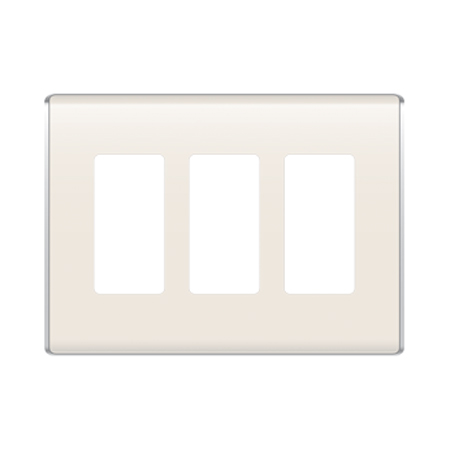 WP5003-LA Legrand ON-Q 3-Gang Studio Wall Plate Light Almond
