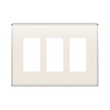 Show product details for WP5003-LA Legrand ON-Q 3-Gang Studio Wall Plate Light Almond
