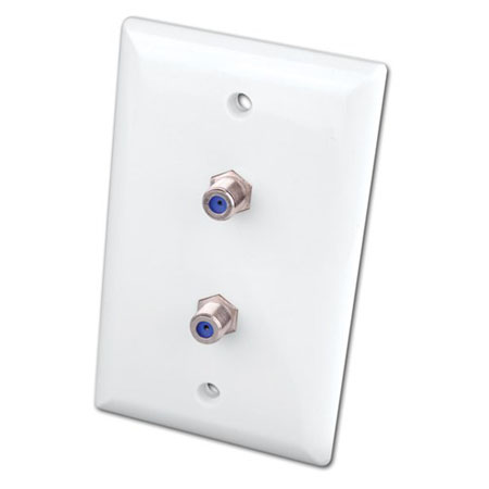 WP591DIX Vanco Wallplate 1-GHZ Dual Ivory