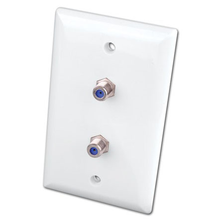 WP591DLAX Vanco Wallplate 1-GHZ Dual Light Almond