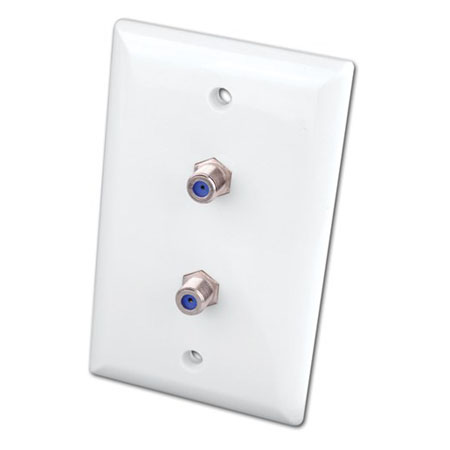 WP591DWX Vanco Wallplate 1-GHZ Dual White
