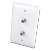 Show product details for WP591DWX Vanco Wallplate 1-GHZ Dual White