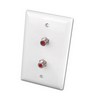 Show product details for WP593DLAX Vanco Wallplate 3-GHz Dual Light Almond