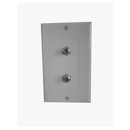 WP59DWDX Vanco Wallplate F Dual Decor White