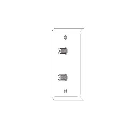 WP59DWX Vanco Wallplate F Dual Decor White
