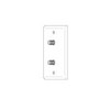 WP59DX Vanco Wallplate F Dual Ivory