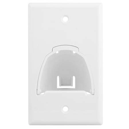WP9001-WH Legrand On-Q Single Gang Hinged Bull Nose Wall Plate White