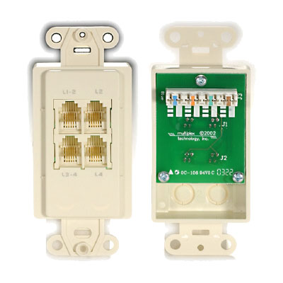 WPA-PC OpenHouse Telephone/Coax TAP Wall Plate (Almond)