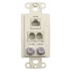 Show product details for WPA-PDC OpenHouse Data/Telephone/Coax TAP Wall Plate (Almond)