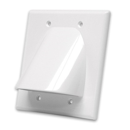 WPBW2AX Vanco Wall Plates Bulk Cable 2 Gang Almond