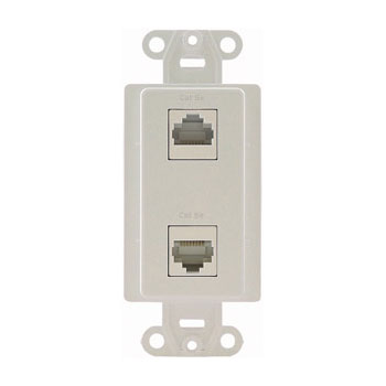 WPI-DD OpenHouse Dual Data TAP Wall Plate (Ivory)