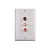 WPSVRCAIX Vanco Wall Plate S-Video & 2 RCA Jack Decor Ivory