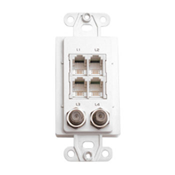 WPW-PC OpenHouse Telephone/Coax TAP Wall Plate (White)