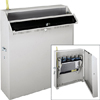 Show product details for WRP-6 Middle Atlantic 6 Space Low Profile Wall Rack, 23 Inch Useable Depth 150 Lbs Capacity with Plexi Window Top, Putty Finish