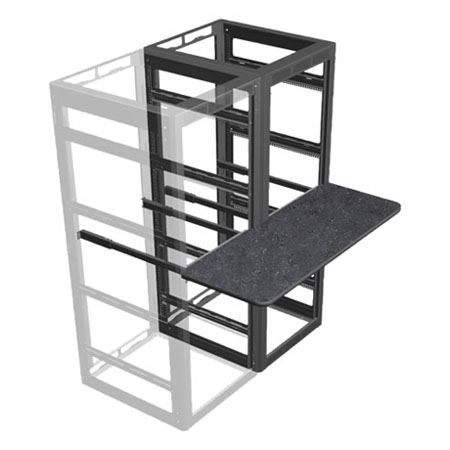 WS2-M26-24 Middle Atlantic Two Bay Laminate Writing Shelf, 24 Inch Deep, Fits 26 Inch Deep MRK Series Racks