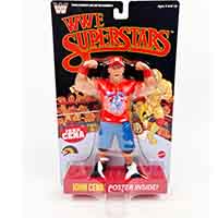 WWE LJN Superstars John Cena Action Figure - 1980s Retro 8" Collectible Toy - Black Card - Free Gift with Select Purchases