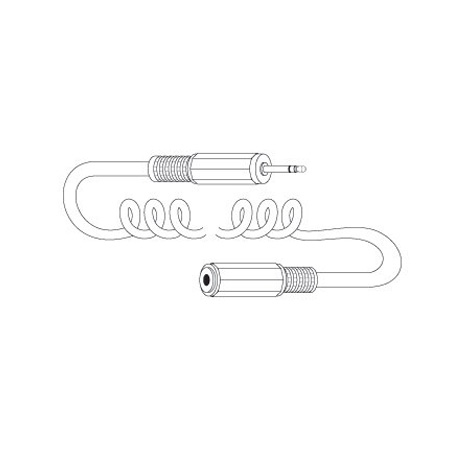 Vanco 3.5 mm Coiled Stereo Headphone Extension Cable (3.5 mm Plug to Jack)