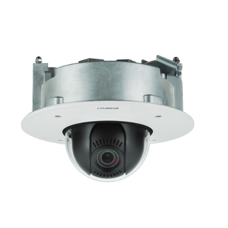 XND-8081FZ Hanwha Techwin 3.6~9.4mm Motorized 30FPS @ 5MP Indoor Day/Night WDR Dome IP Security Camera 12VDC/PoE