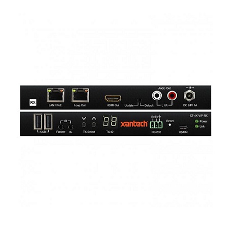 XT-4K-VIP-RX Xantech 4K Video Over IP Receiver with Audio Breakout