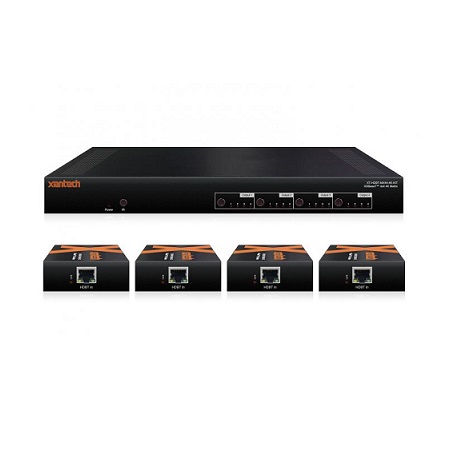 XT-HDBT-MX44-4K-KIT Xantech HDBaseT 4x4 Matrix Kit with 4 HDBT Receivers - 70m