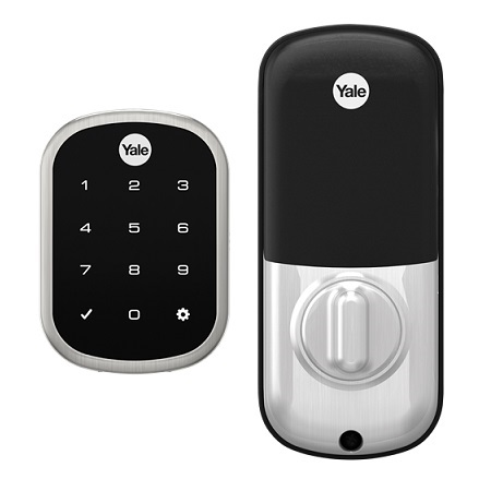 YRD156-ZW2-619 Yale Pro Touchscreen Deadbolt Z-Wave Key Free - Satin Nickel