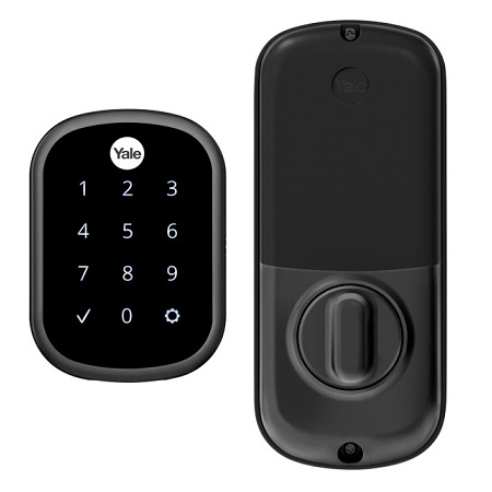 YRD156-ZW2-BSP Yale Pro Touchscreen Deadbolt Z-Wave- Key Free - Black Suede