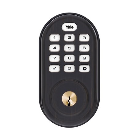 YRD216-CBA-0BP Yale Assure Lock Push Button, Connected by August Module Inclusion - Oil Rubbed Bronze