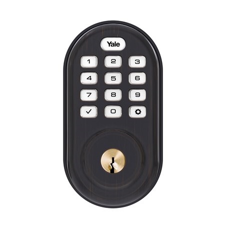 YRD216-CBA-0BP Yale Assure Lock Push Button, Connected by August Module Inclusion - Oil Rubbed Bronze