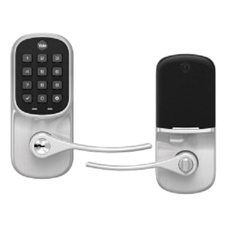 YRL216-NR-619 Yale Pushbutton No Radio-Lever - Satin Nickel