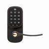 YRL216-ZW2-0BP Alarm.com Yale Residential Push Button Lever Lock - Bronze