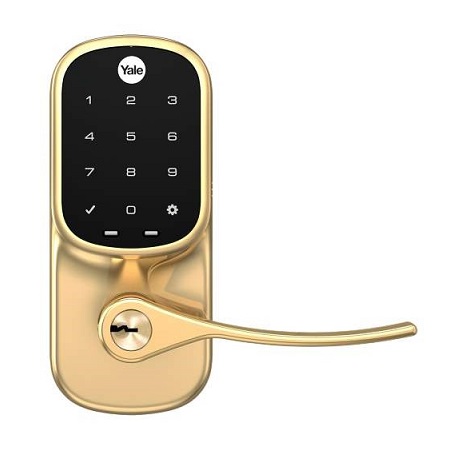 YRL226-NR-605 Yale Touchscreen No Radio-Lever - Bright Brass-PVD