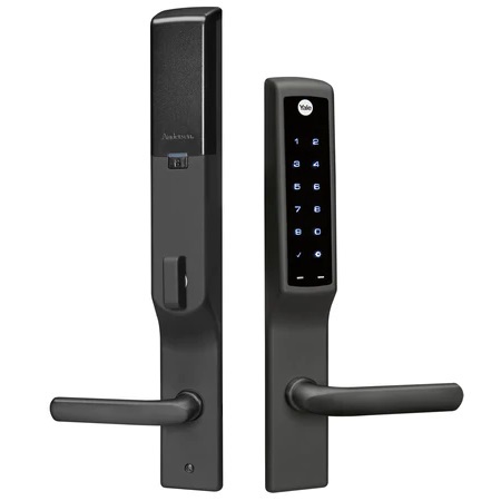 YRM276-CB1-BLK Yale Patio Door Lock Touchscreen with CBA - Black