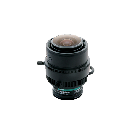 YV2.8x2.8SR4A-SA2L Fujinon 3MP 1/3" 2.8-8mm Varifocal F1.3-T360 CS Mount DC Auto Iris Lens - Long Cable