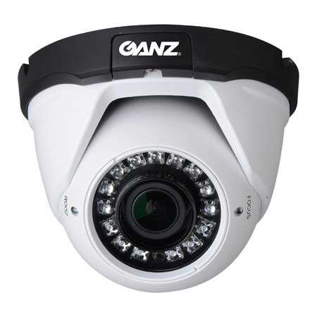 Z8-D4NTVF56LAN Ganz 2.8-12mm Varifocal 1080p Outdoor IR Day/Night Dome HD-TVI Security Camera 12VDC