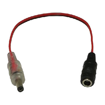 CA-1615-06LQ-10 Seco-Larm DC Jack to DC Plug w/ LED & 6" Wire - Pack of 10