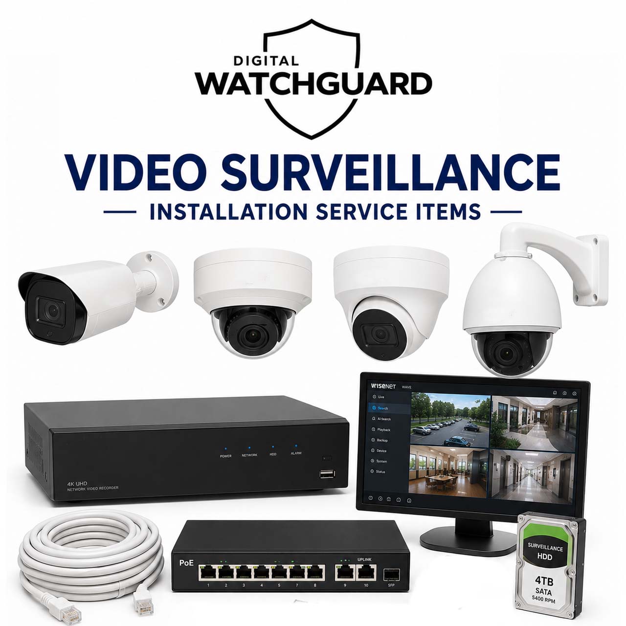 Video Surveillance Installation Service Items