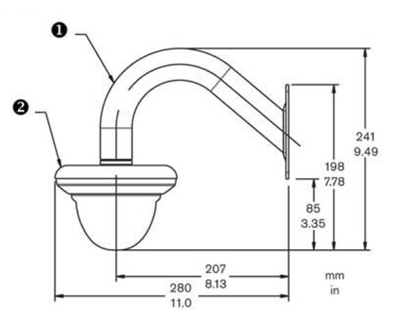 LTC 1348/00 BOSCH Pendant Mount for FlexiDome XT