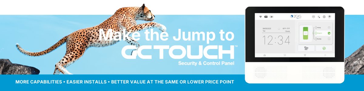 Make the jump to 2GIG GC Touch Security & Control Panel — more capabilities, easier installs, better value